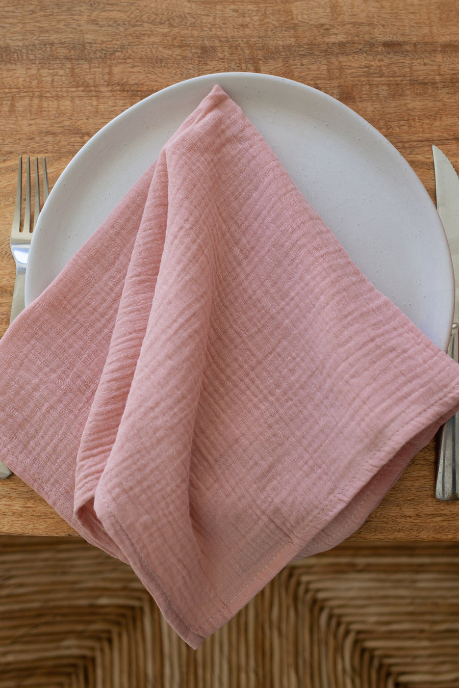 soft pink cotton napkin