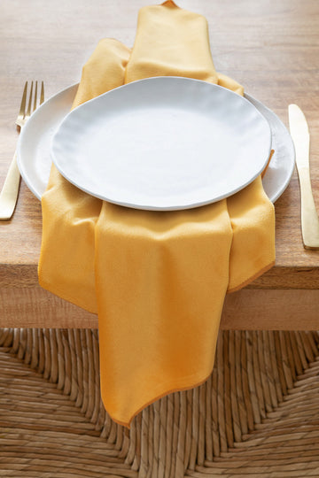 mustard velvet napkin