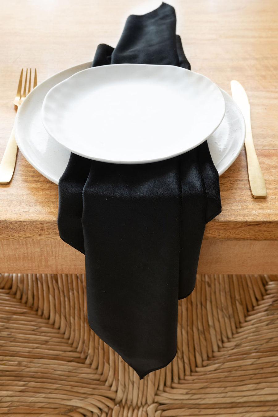 black velvet napkin