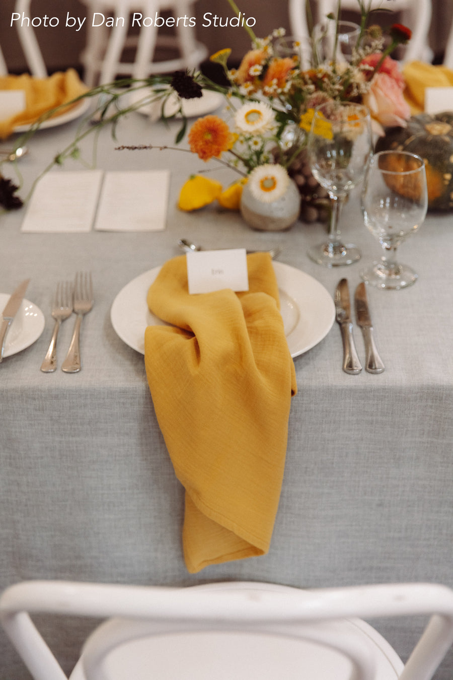 golden yellow cotton napkin