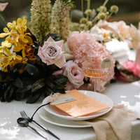 blush pink frayed napkin