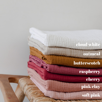 soft pink muslin baby swaddle