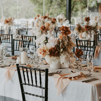 blush pink frayed napkin