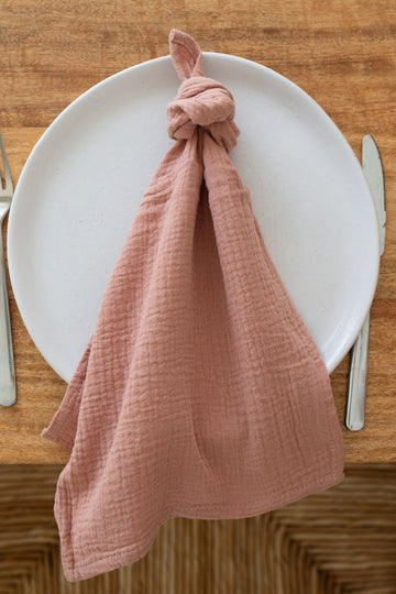 dusty rose cotton napkin