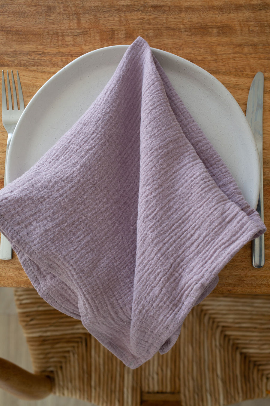 lavender cotton napkin