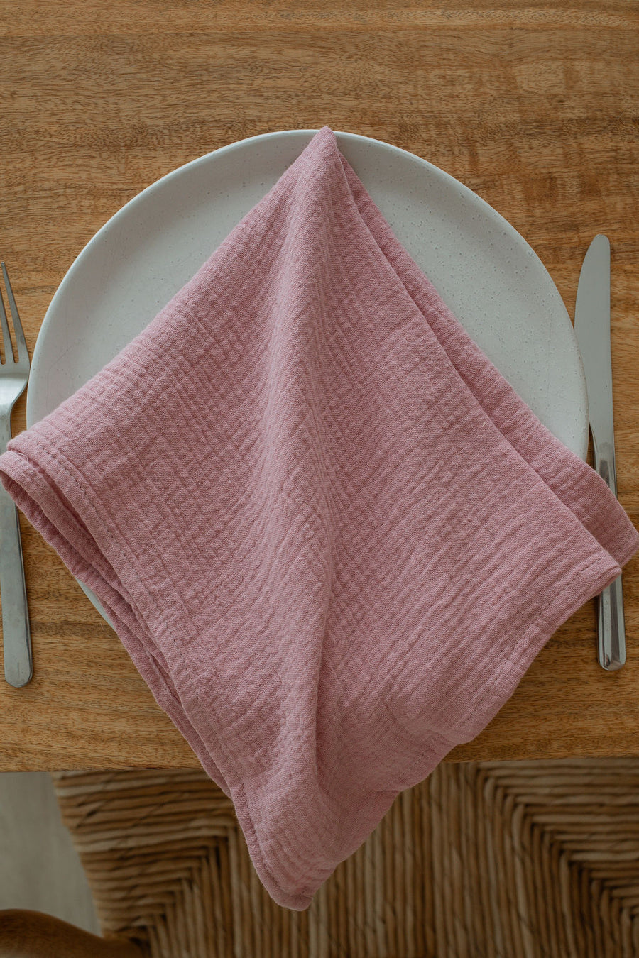pink lavender cotton napkin