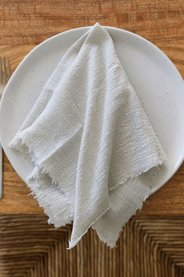 sand frayed napkin